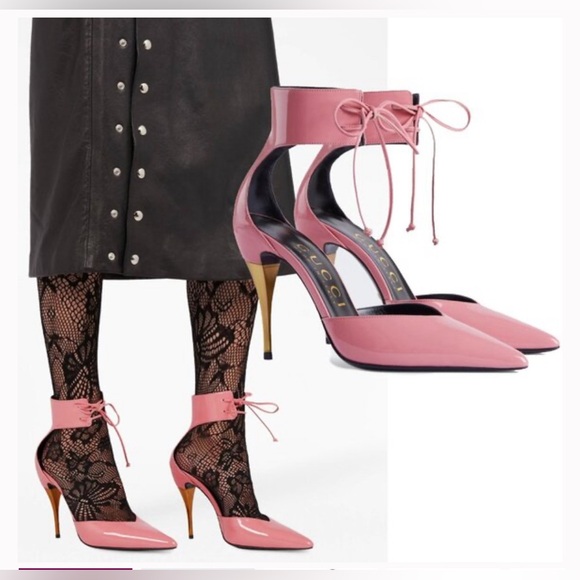 Gucci Satin Ankle-Cuff Heels - Picture 13 of 14